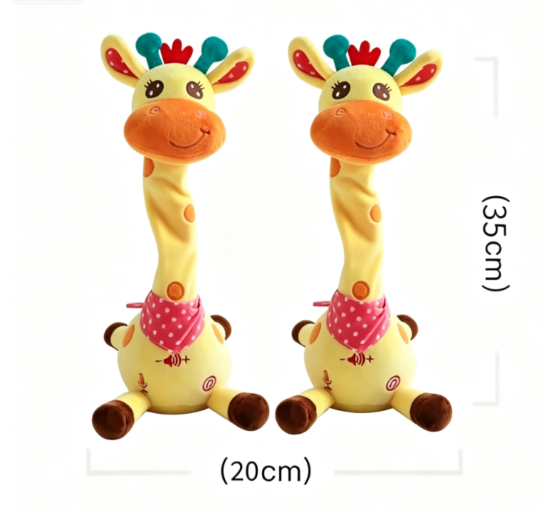 “1+1 ingyen 🎁✨” 🔥50% Kedvezmény🎤 Táncoló és beszélő plüss zsiráf – 🎵 60 gyerekdallal, 🧸 puha, ölelnivaló anyagból – GIRADANCE
