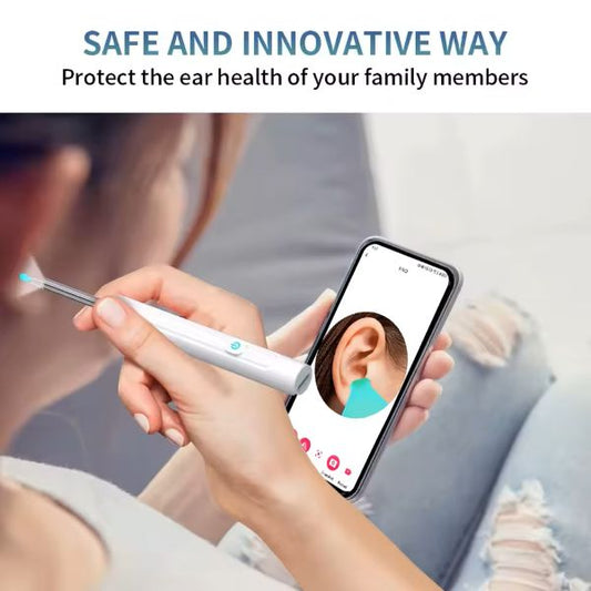 "1+1 brezplačno 🎁✨" 👂👂📱 Vidite, kar počnete! EARSCAN HD vizualni čistilec ušes – 📹1080P kamera, 💡6 LED luči, 📲slika v živo na telefonu