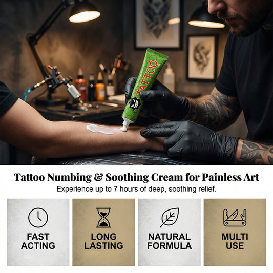 “1+2ingyen 🎁✨”🎨🩹 Tetoválás után is kényelemben! Nyugtató és gyógyító gél – 🌿aloe vera és kamilla, 🧴gyors felszívódás, 🛡️hegekre is jó
