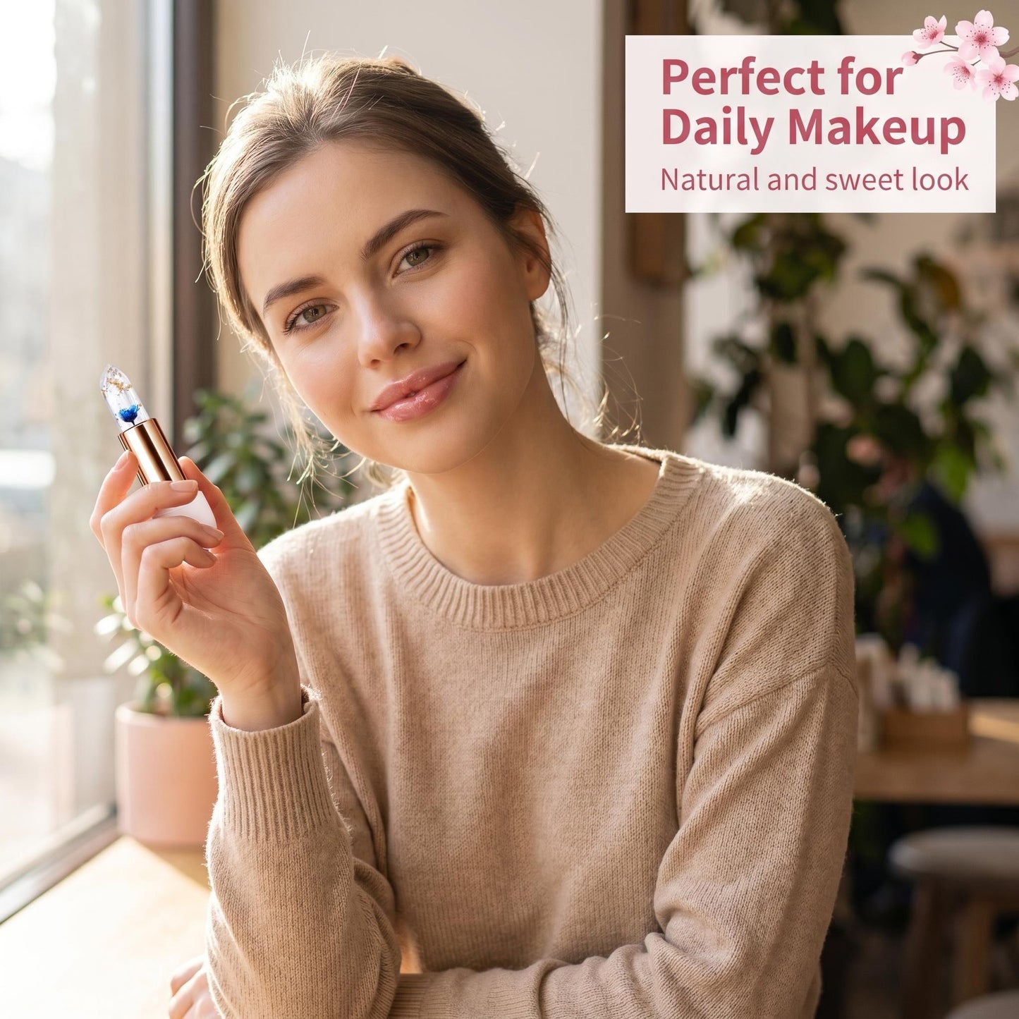 💄 Hidratáló rúzs virágszirmokkal – a hőmérséklettől függően változtatja a színét. 🌸