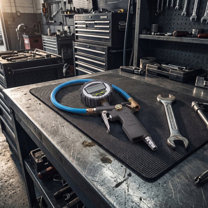 👨‍🔧🛠️ Digitális guminyomásmérő tömlővel – Precíz ellenőrzés és biztonságos vezetés 🚗✨
