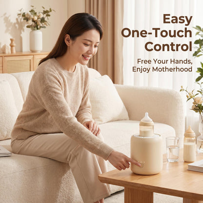 “1+1 ingyen 🎁✨”🔥50% Kedvezmény🍼 Automatikus palackrázó és melegítő – 🌡️ precíz hőmérséklet-szabályozással, 🔇 csendes működéssel – cumisüvegekhez