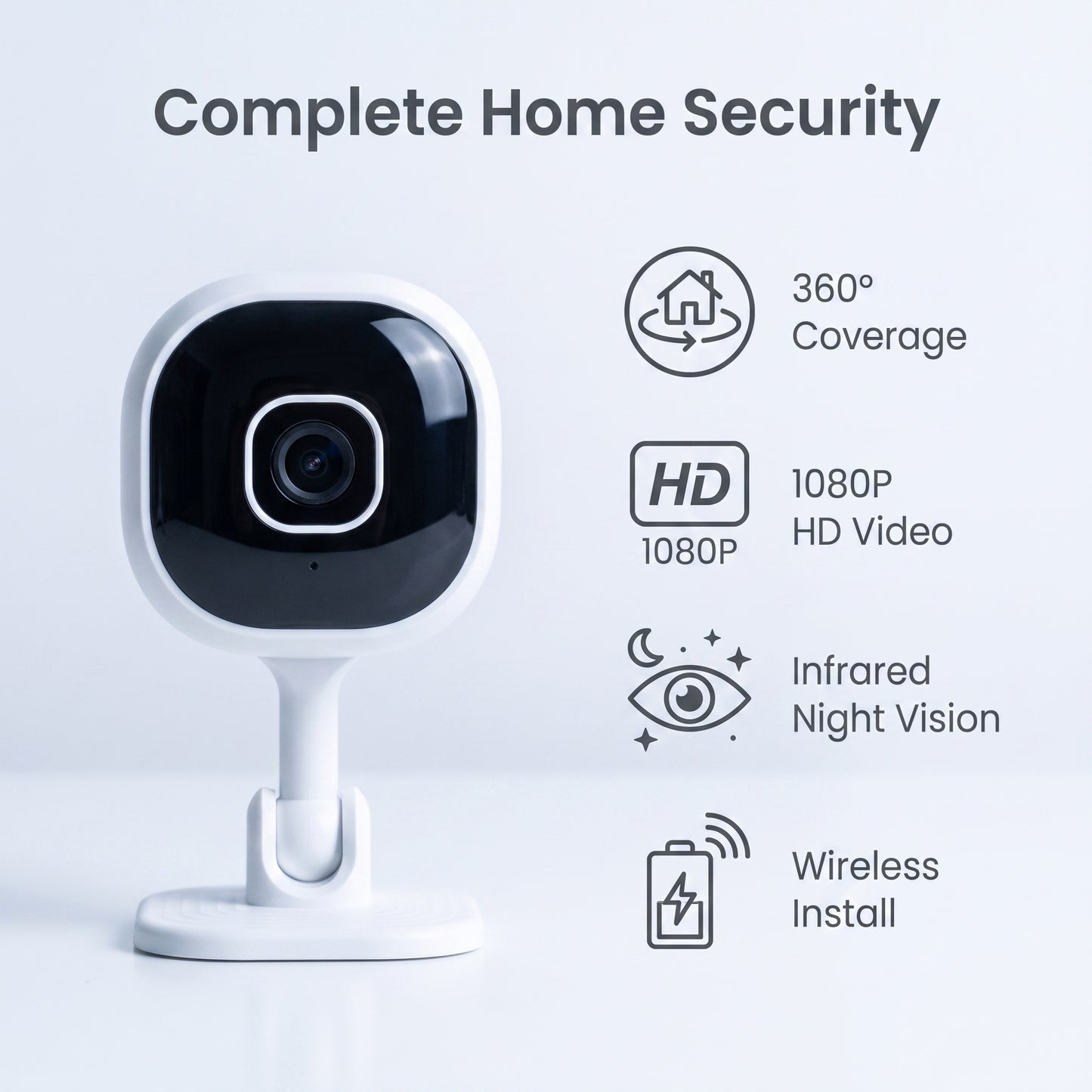 “1+1 ingyen 🎁✨”🔥50% Kedvezmény🏷️📹 360°-os intelligens otthoni biztonsági kamera – 1080P HD, éjszakai látással, kétirányú hanggal, WiFi+AP