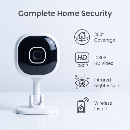 “1+1 ingyen 🎁✨”🔥50% Kedvezmény🏷️📹 360°-os intelligens otthoni biztonsági kamera – 1080P HD, éjszakai látással, kétirányú hanggal, WiFi+AP