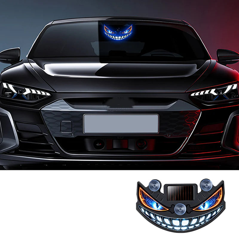 🔥50% popust🏷️🚗 Opozarjajte in impresionirajte! LED "hudičevo oko" za avto – ☀️sončno polnjenje, 📳senzor tresljajev, 🔋USB rezerva