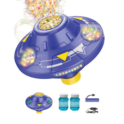 🔥50% Kedvezmény🛸 Intelligens, forgó UFO-buborékfúvó, ✨ 32 fúvólyukkal, 🌈 színes LED-ekkel – véget nem érő szórakozás