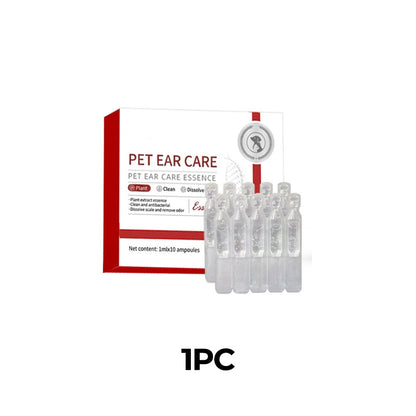 "1+1 brezplačno 🎁✨" 🐕🌿 Nežna nega za kosmate prijatelje! Higienični čistilec ušes za pse in mačke – 🌱rastlinski izvlečki, 💧raztopi umazanijo, 📦10 posameznih ampul