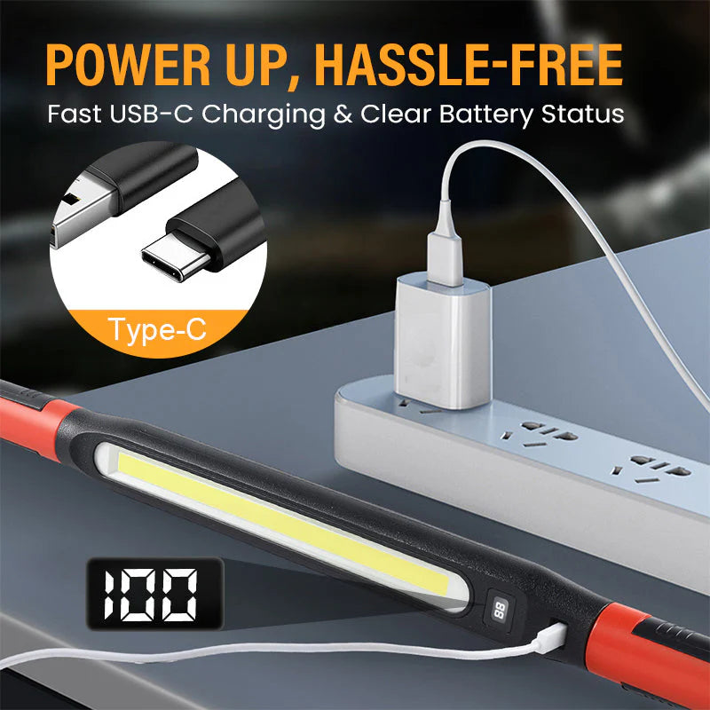 ⏰ Korlátozott ideig érvényes ajánlat 💡🔋 Négyfunkciós akkumulátoros munkalámpa | Vezeték nélküli kivitel – utánvéttel fizethető ✅