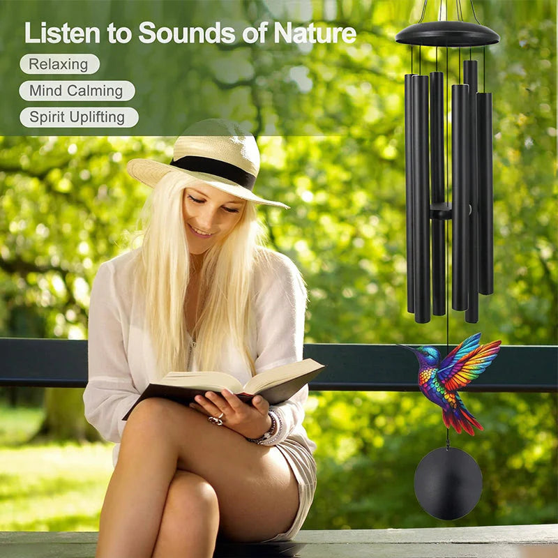 🔥50% Kedvezmény🏷️🌿 Nyugtató akusztikus szélharang, 🎵 madár- és pillangómotívumokkal, ☀️ időjárásálló alumíniumból – kertbe, erkélyre