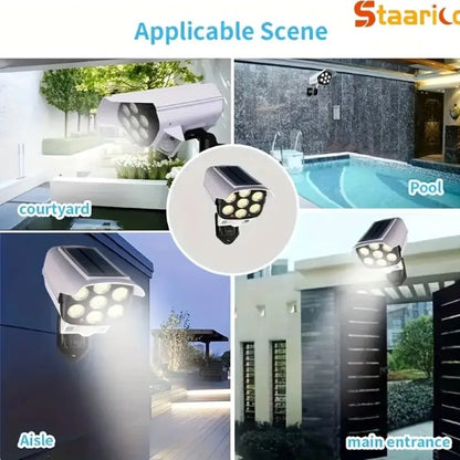 “1+1 ingyen 🎁✨” 🔥50% Kedvezmény🏷️☀️ Mozgásérzékelős napelemes lámpa – 🔦 77 LED, 360°-ban forgatható, 💧 IP44 vízálló – LUMACAM