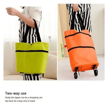 🔥50% popust🏷️🛒 Zložljiva nakupovalna vrečka 2 v 1 – 📦 23 L prostornine, 💪 600D Oxford tkanina, 🎁 praktično darilo