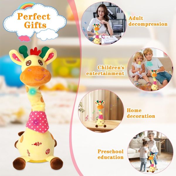 “1+1 ingyen 🎁✨”  🔥50% Kedvezmény🎤 Táncoló és beszélő plüss zsiráf – 🎵 60 gyerekdallal, 🧸 puha, ölelnivaló anyagból – GIRADANCE