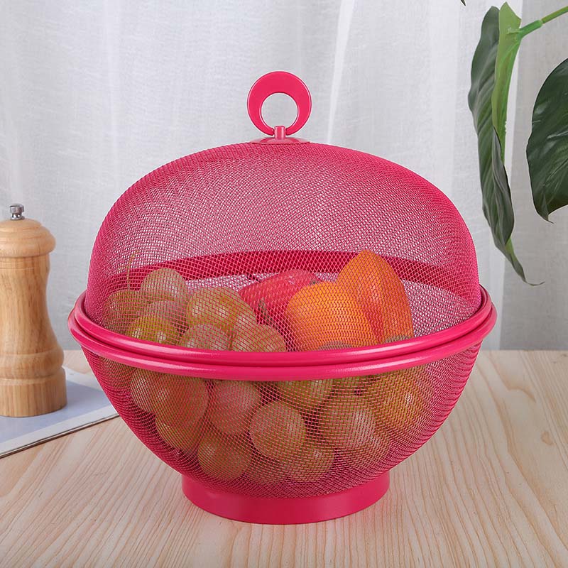 🧺 IDŐKORLÁTOS AKCIÓ: 50% KEDVEZMÉNY! 🍇 Zárt, fedeles gyümölcskosár – lélegző háló, lecsepegtető funkcióval ✨