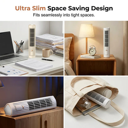 🔥50% Kedvezmény🏷️💨 Újratölthető légkeringető ventilátor, ✨ álló és fekvő módban is, 🔋 vezeték nélküli szabadság – 3 sebességfokozat