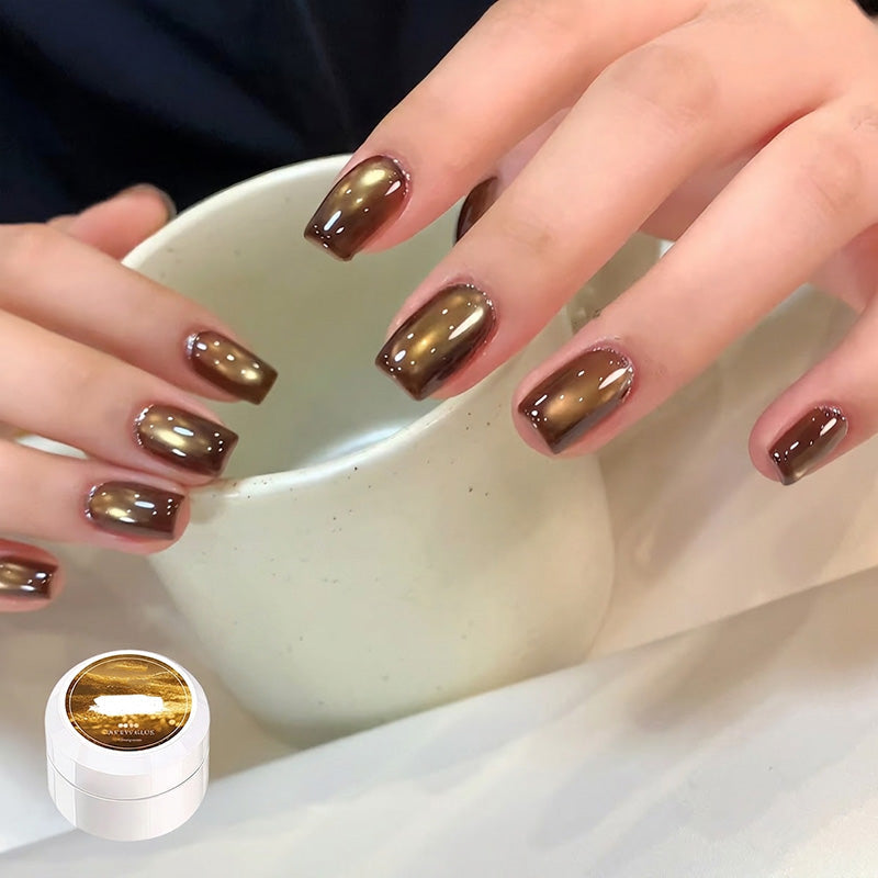 🔥50% Kedvezmény🏷️🐱 Mágneses csillámporos cat eye géllakk – ✨ üvegszerű jelly hatással, 🌈 17 színben – szalonminőség otthonra