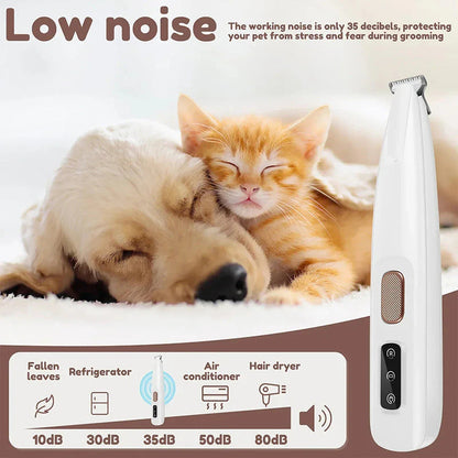 🔦✨ Vízálló Újratölthető Kisállat Borotva LED Fénnyel 🐶💕