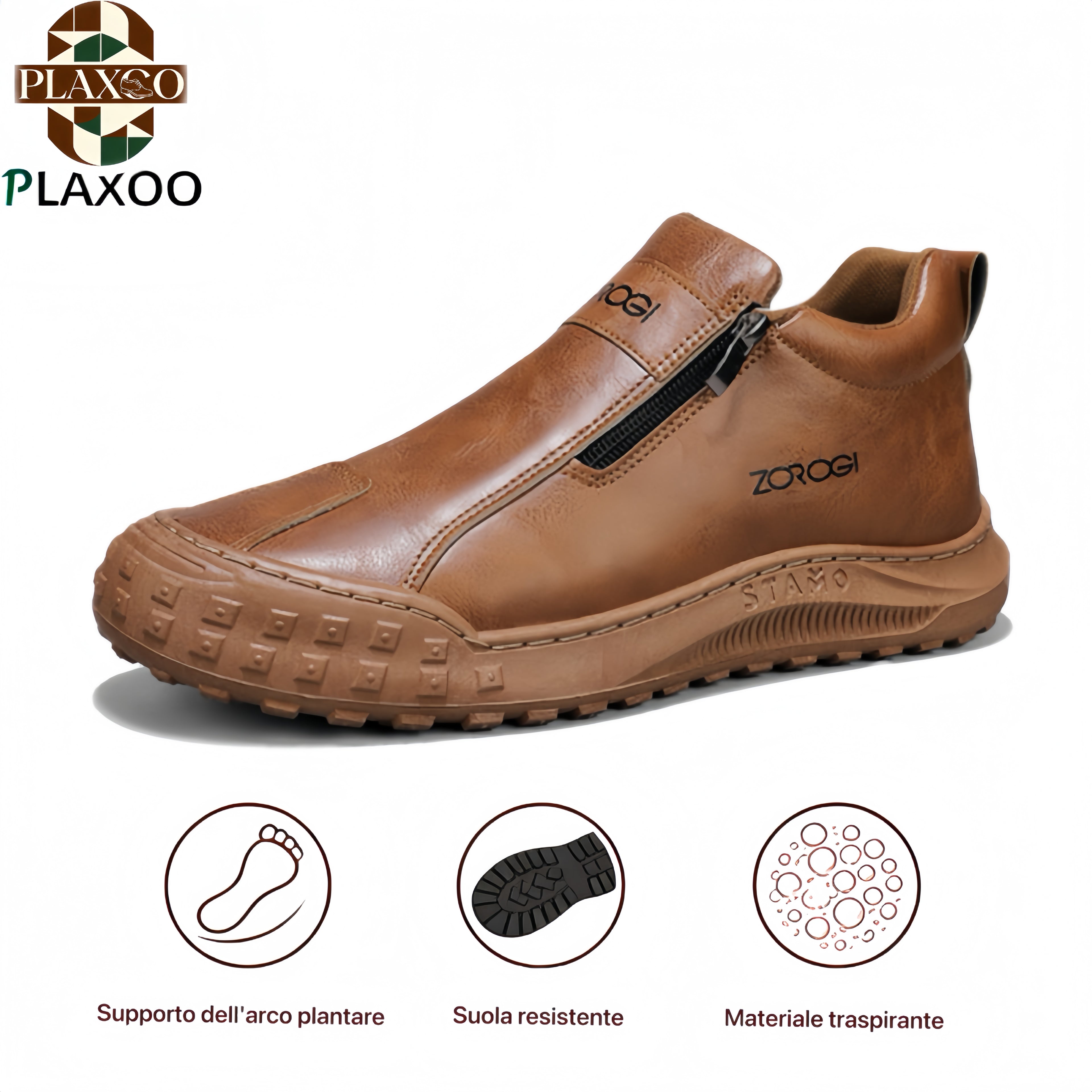 🐂【Ortesi plantare intelligente AI】Pelle di alta qualità + cucita a mano: un must per gli uomini🔴Podologo portatile