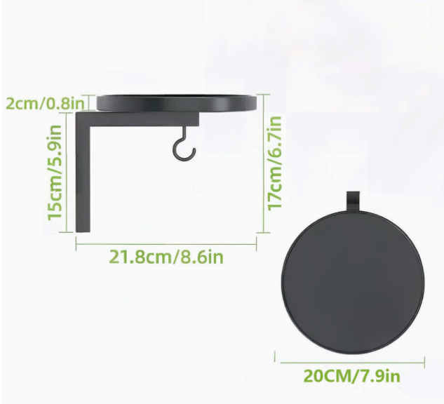 “1+1 ingyen 🎁✨”🐦 Falra szerelhető madárfürdő és etetőtál, 🌿 rozsdamentes fémváz, 💧 20 cm-es fürdőmedencével – helytakarékos kerti megoldás
