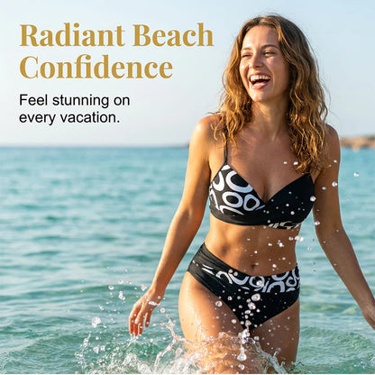 🔥50% Kedvezmény🏷️👙 Kétrészes, push-up hatású bikini szett – 🌊 elegáns wrap kialakítás, 🏖️ prémium rugalmas anyag