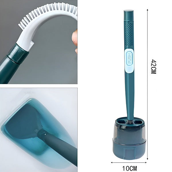 Ščetka za WC + dozirnik čistila – silikon, 360° | FLUSHBRUSH
