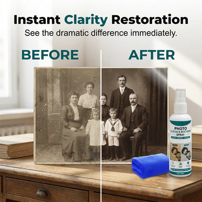 【1+1 ingyen】📸 Prémium fotótisztító és helyreállító spray – Tisztít, felfrissít és véd