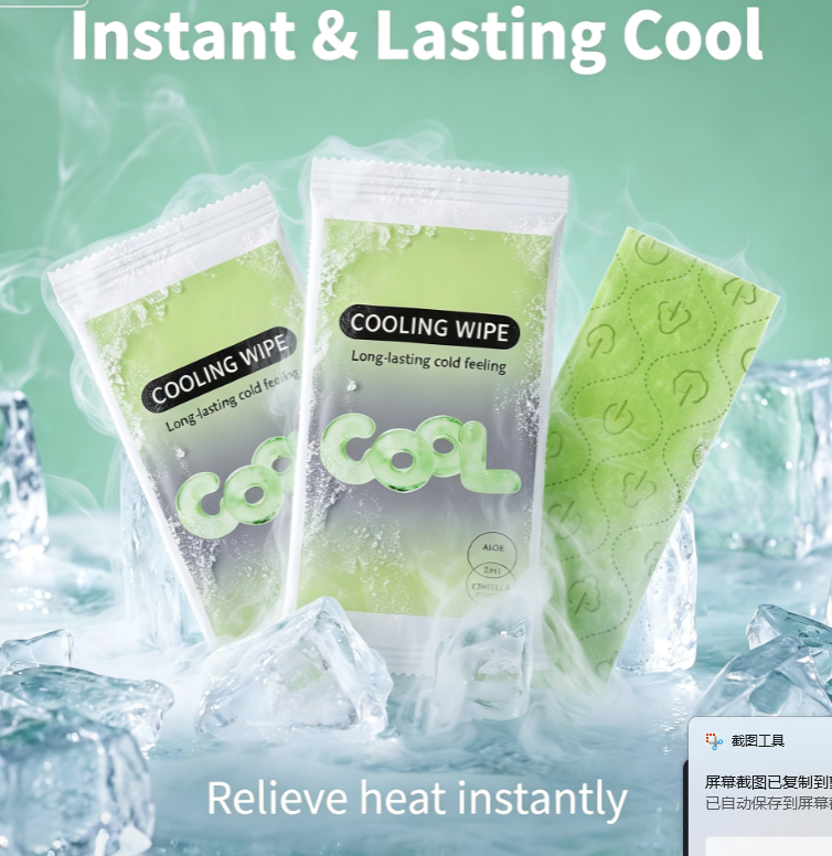 Posamično zavite hladilne vlažne krpice za poletje | COOLWIPE