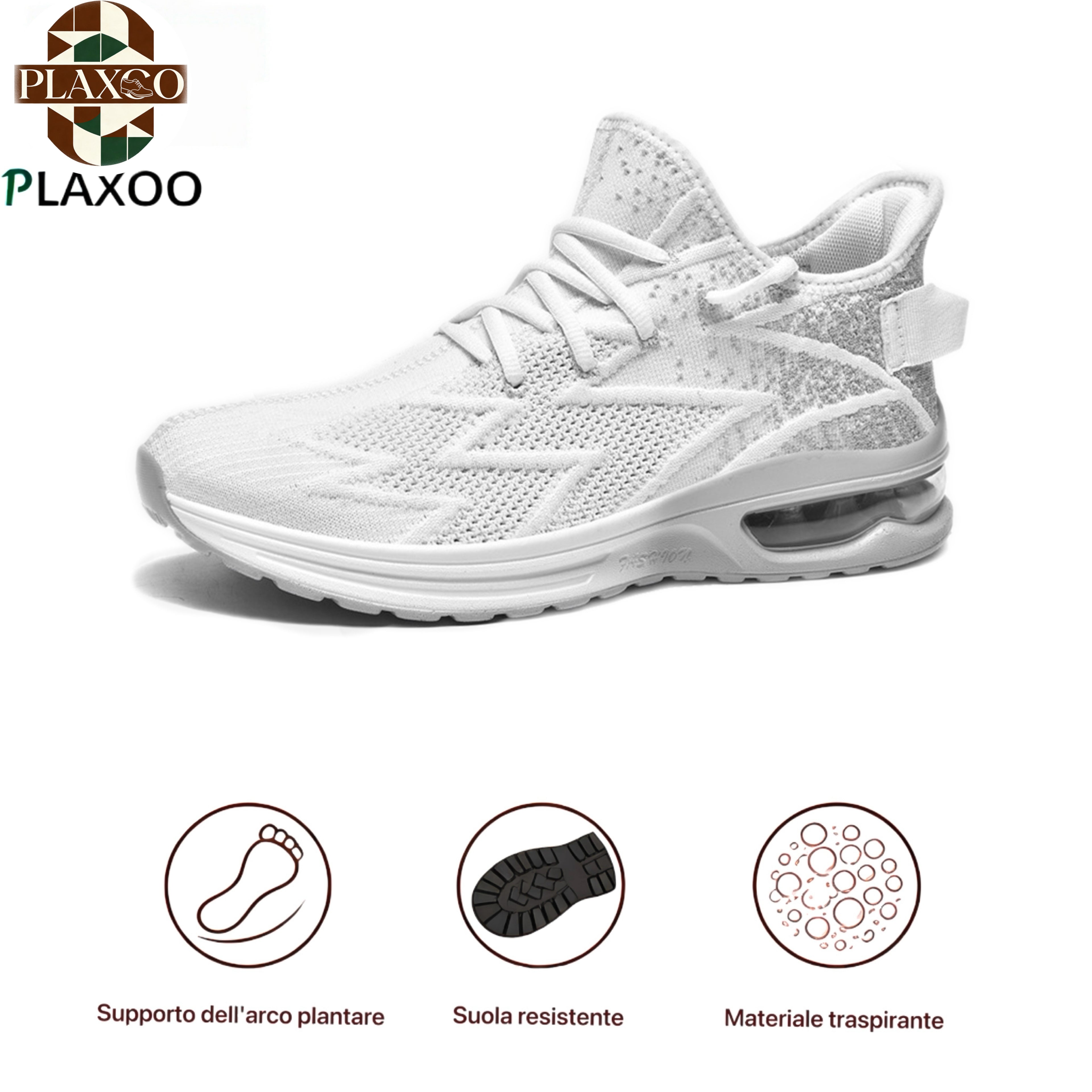 Plaxoo® |  Calzini omaggio del valore di 20 €! | Scarpe sportive ortopediche unisex 👞 Supporto ergonomico dell'arco plantare, suola antiscivolo, estremamente comode da indossare!