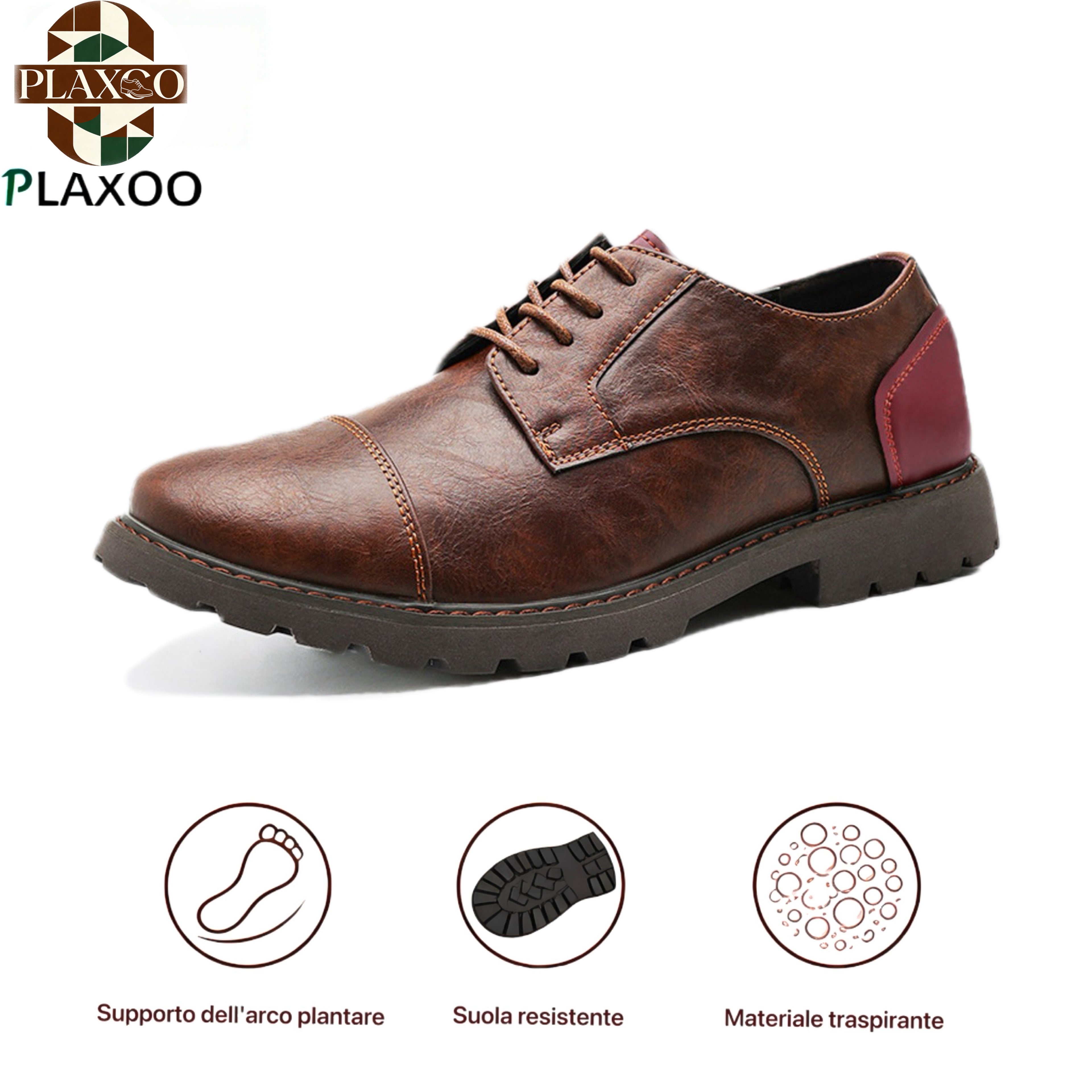 Plaxoo® | (sconto del 50% + calzini omaggio del valore di 20 €) Scarpe casual in vera pelle 🥿 | Suola spessa e antiscivolo, supporto dell'arco plantare, resistenti.