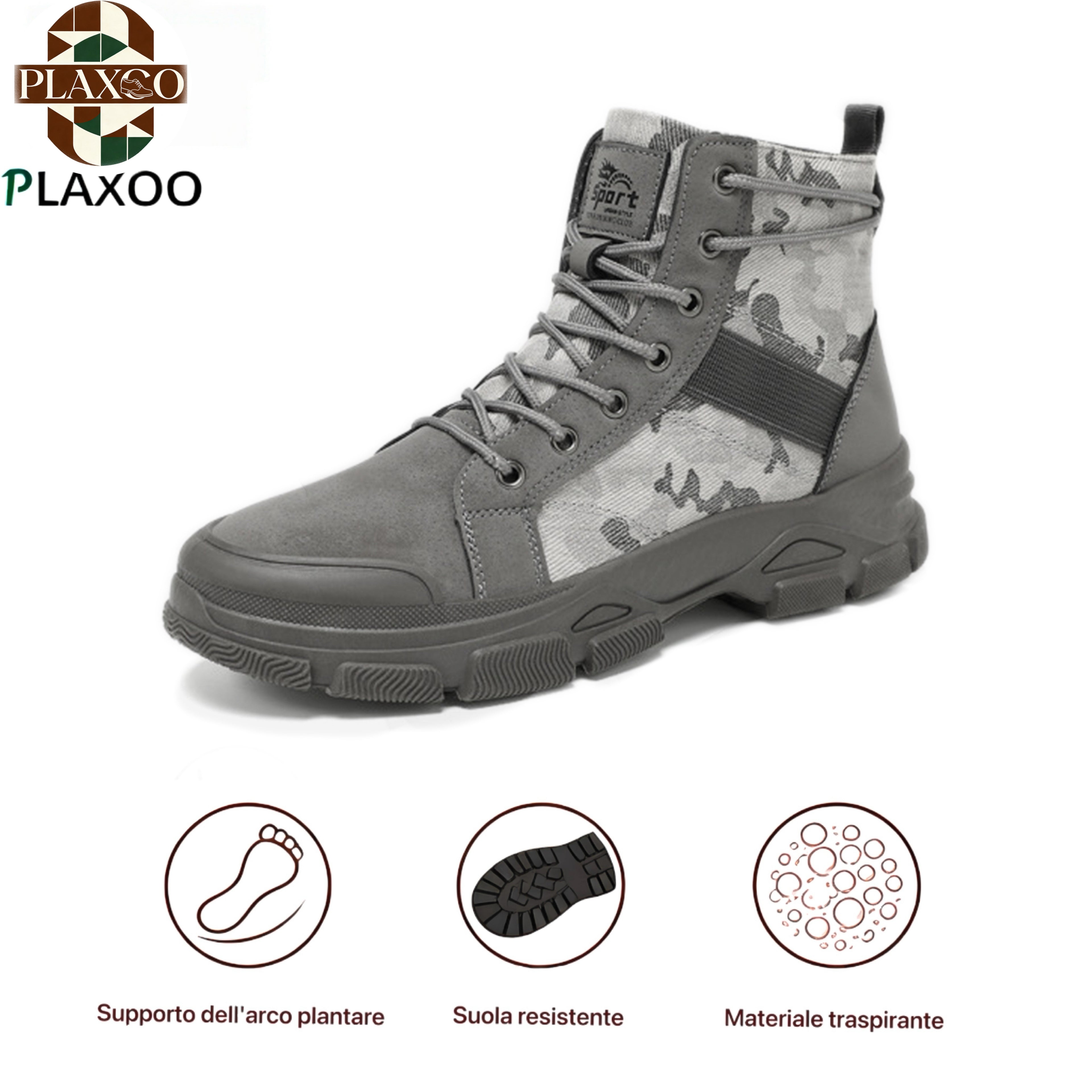 Plaxoo® |  Ricevi un paio di calzini in omaggio del valore di 20 €! | Stivaletti ortopedici unisex 👞 Supporto ergonomico dell'arco plantare, suola antiscivolo, estremamente comodi da indossare!