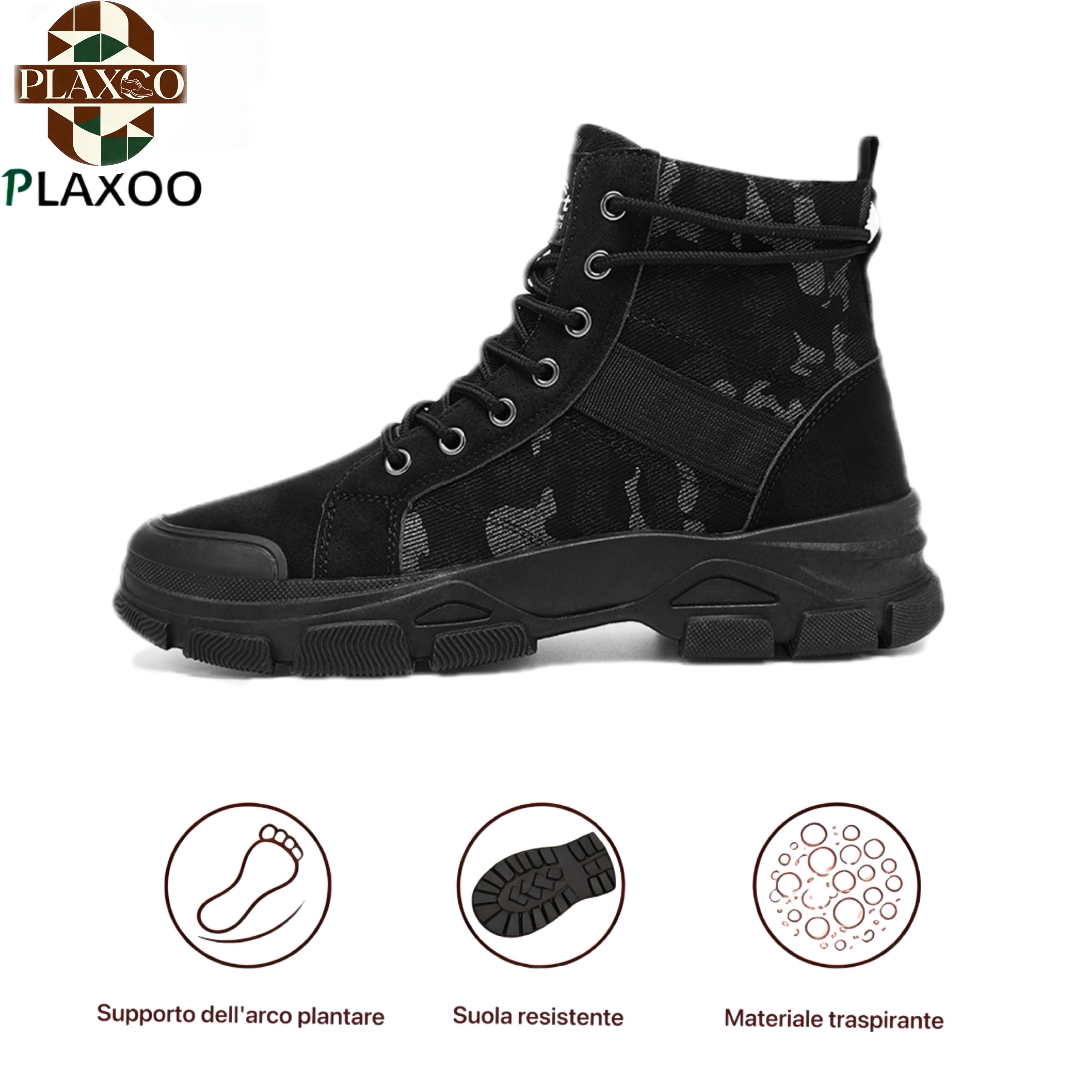 Plaxoo® |  Ricevi un paio di calzini in omaggio del valore di 20 €! | Stivaletti ortopedici unisex 👞 Supporto ergonomico dell'arco plantare, suola antiscivolo, estremamente comodi da indossare!