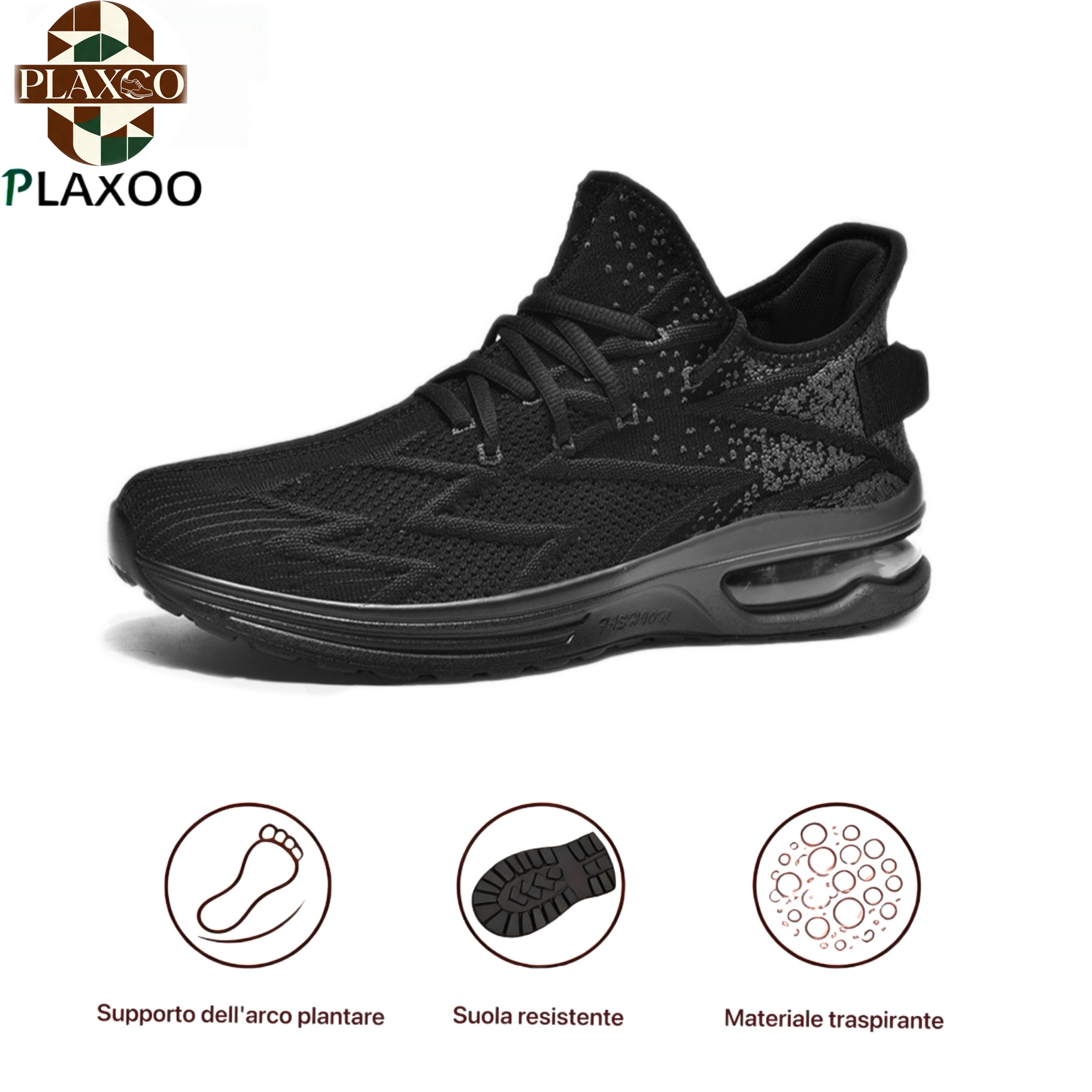Plaxoo® |  Calzini omaggio del valore di 20 €! | Scarpe sportive ortopediche unisex 👞 Supporto ergonomico dell'arco plantare, suola antiscivolo, estremamente comode da indossare!