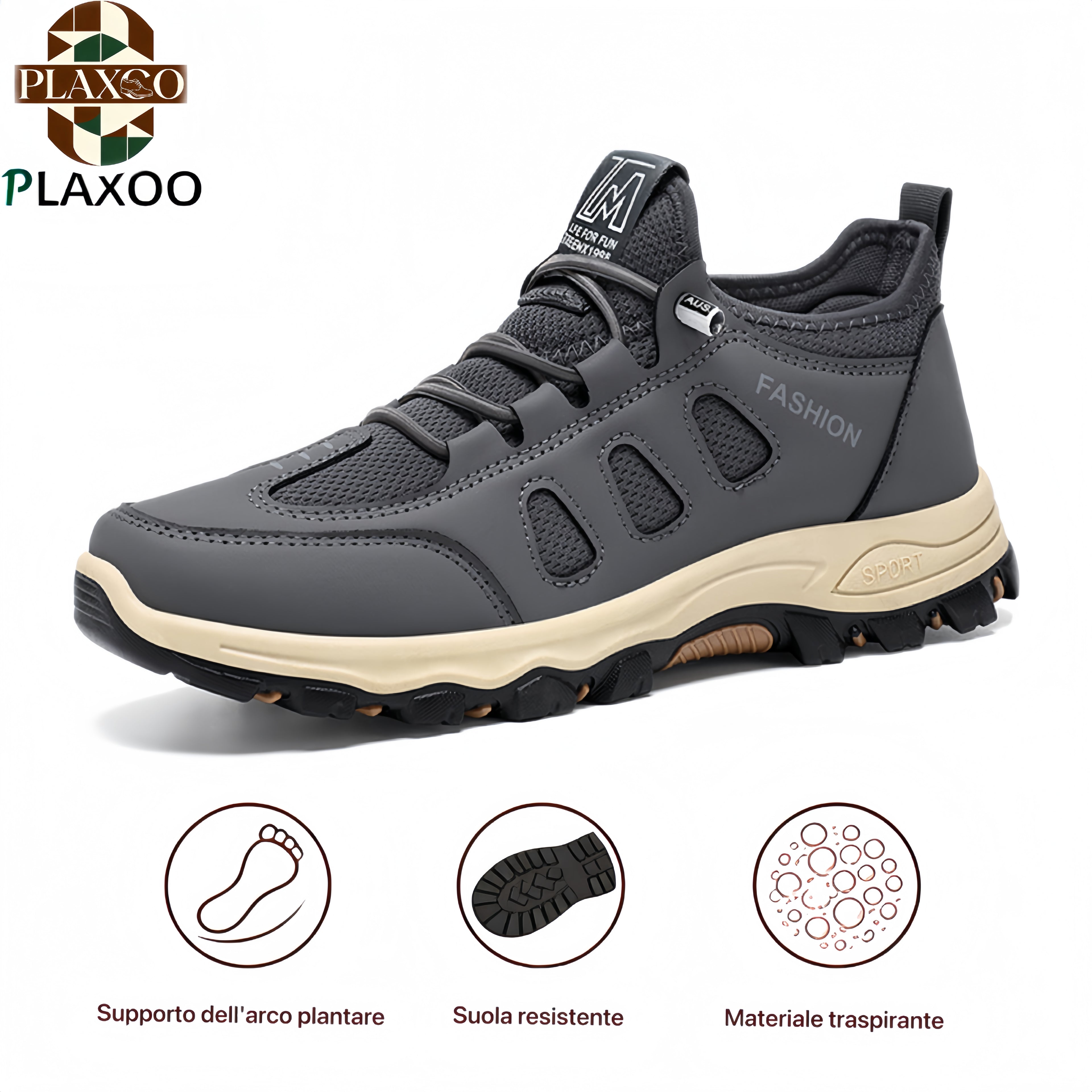 Plaxoo® | Sconto del 50% per un periodo limitato! Scarpe da trekking ortopediche con un'aderenza eccellente, pensate per piedi stanchi e gonfi ✨