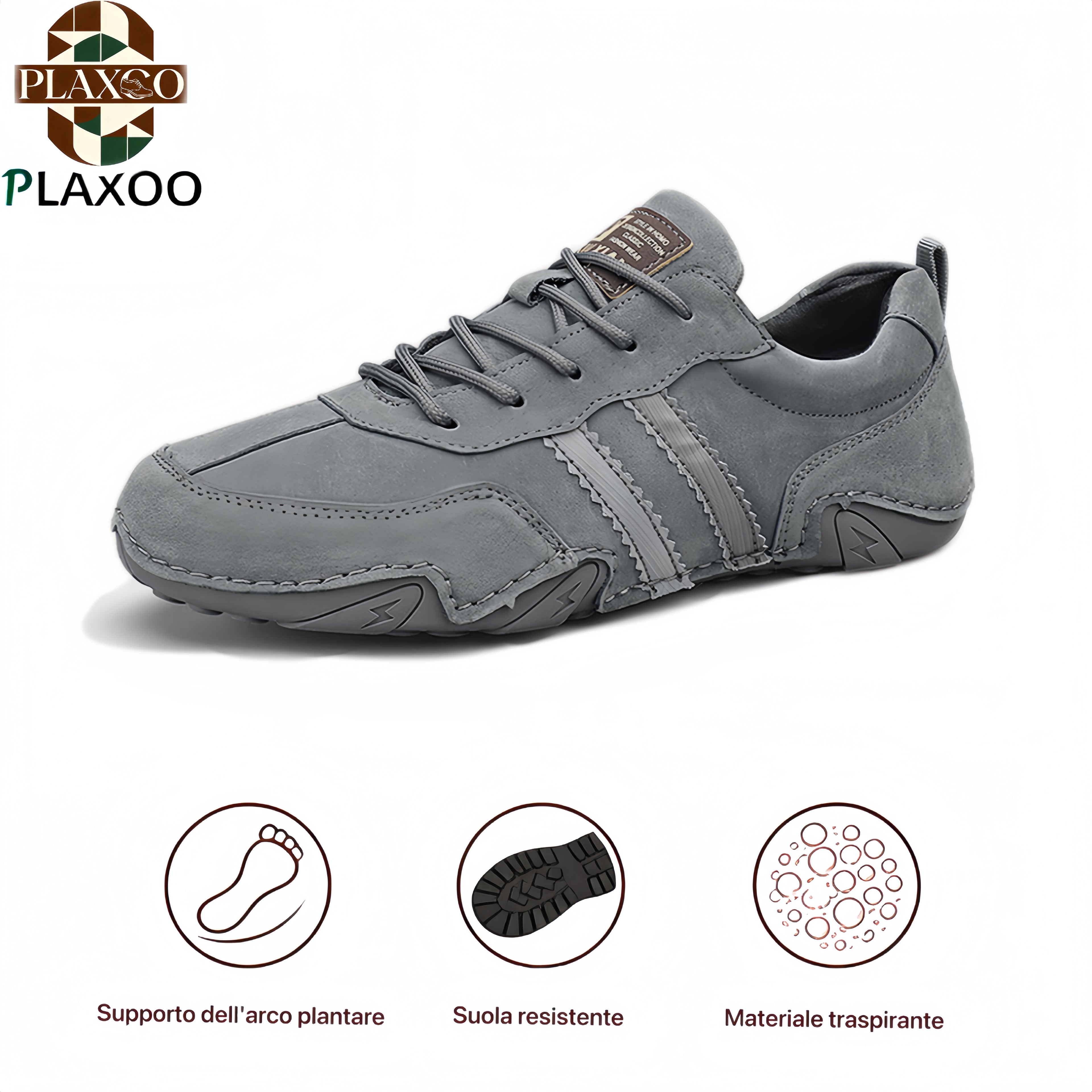Plaxoo® |  Calzini omaggio del valore di 20 €! | Scarpe ortopediche unisex casual 👞 Supporto ergonomico dell'arco plantare, suola antiscivolo, estremamente comode da indossare!