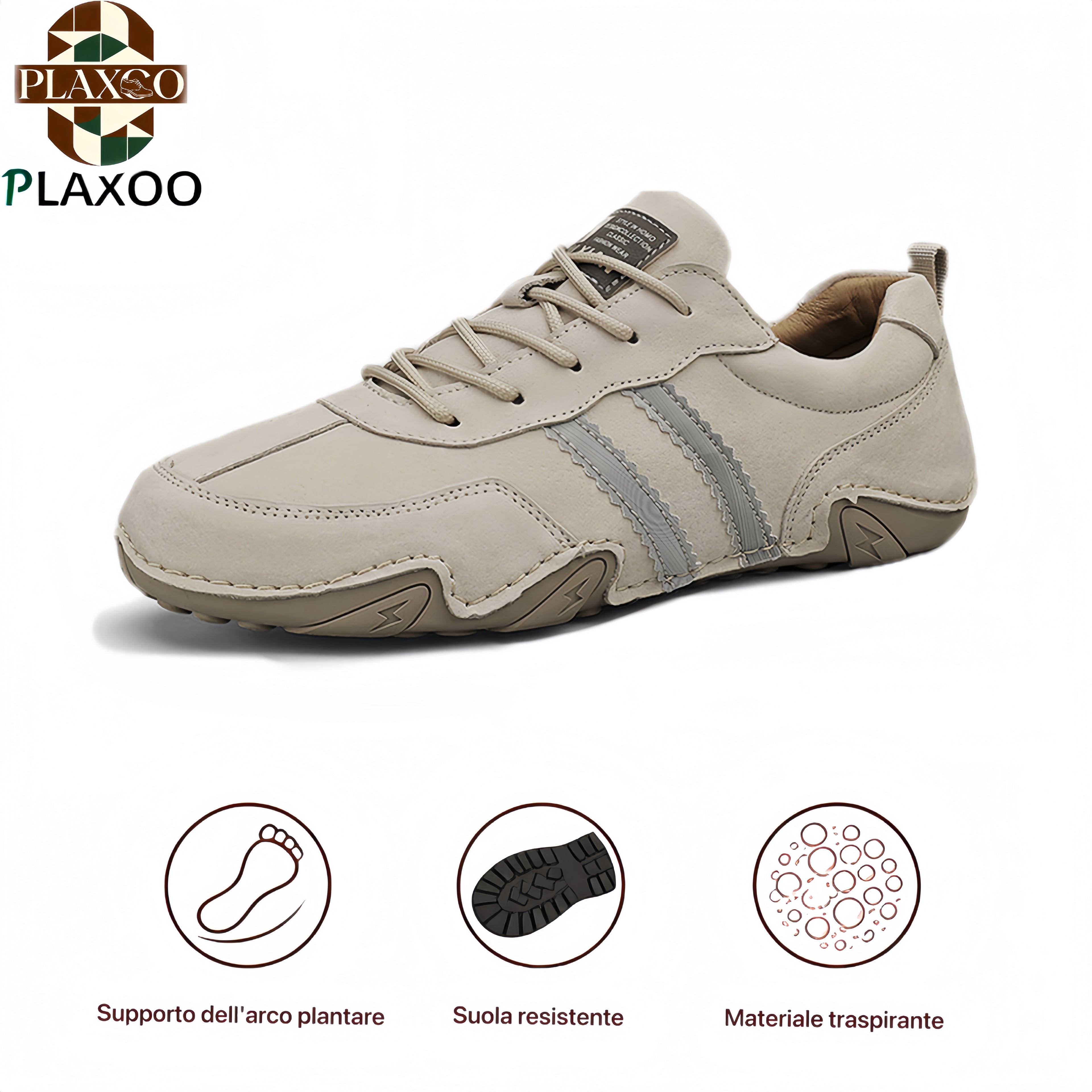 Plaxoo® |  Calzini omaggio del valore di 20 €! | Scarpe ortopediche unisex casual 👞 Supporto ergonomico dell'arco plantare, suola antiscivolo, estremamente comode da indossare!