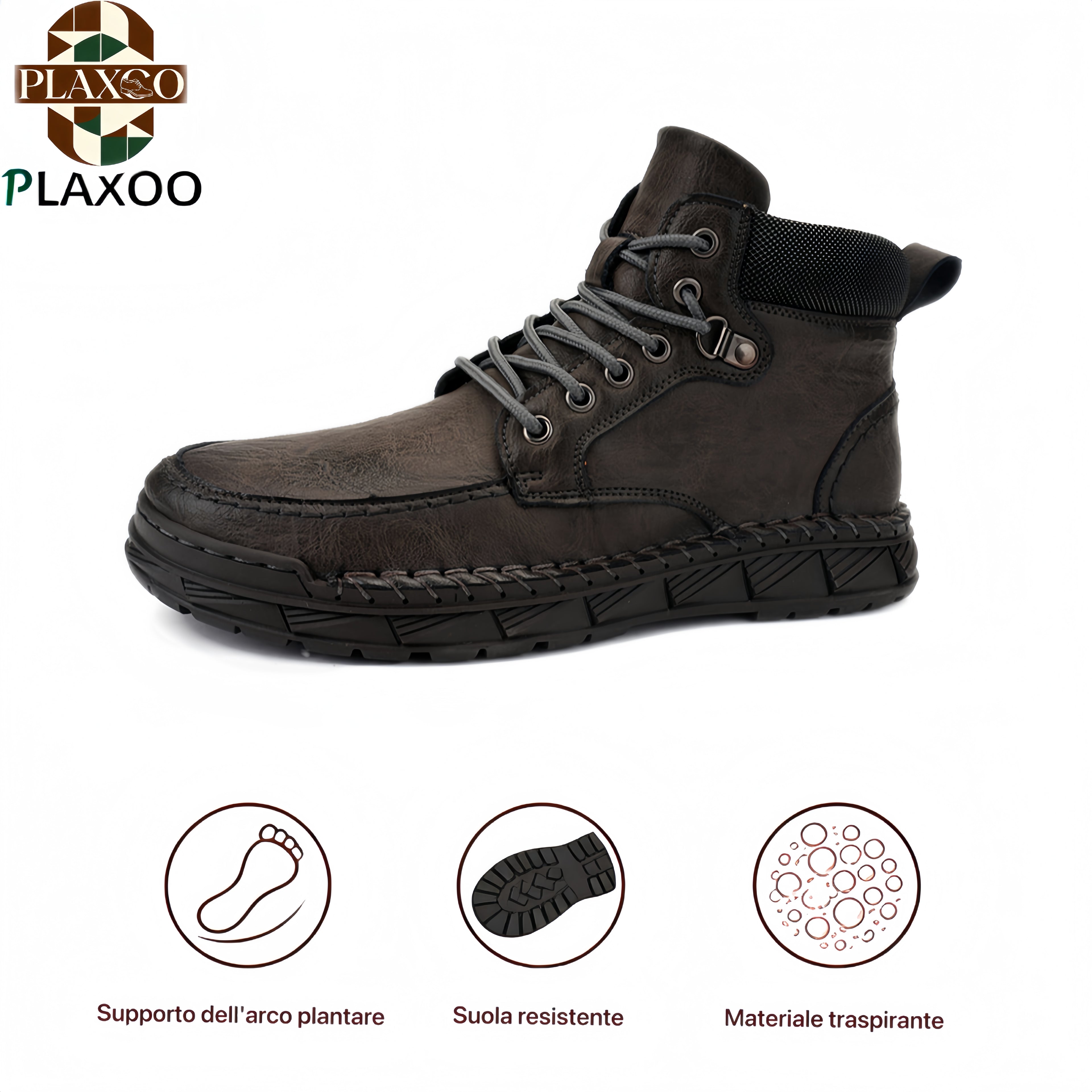 Plaxoo® | 🎁 Ricevi un paio di calzini in omaggio del valore di 20 €! | Stivaletti ortopedici unisex 👞 Supporto ergonomico dell'arco plantare, suola antiscivolo, estremamente comodi da indossare!