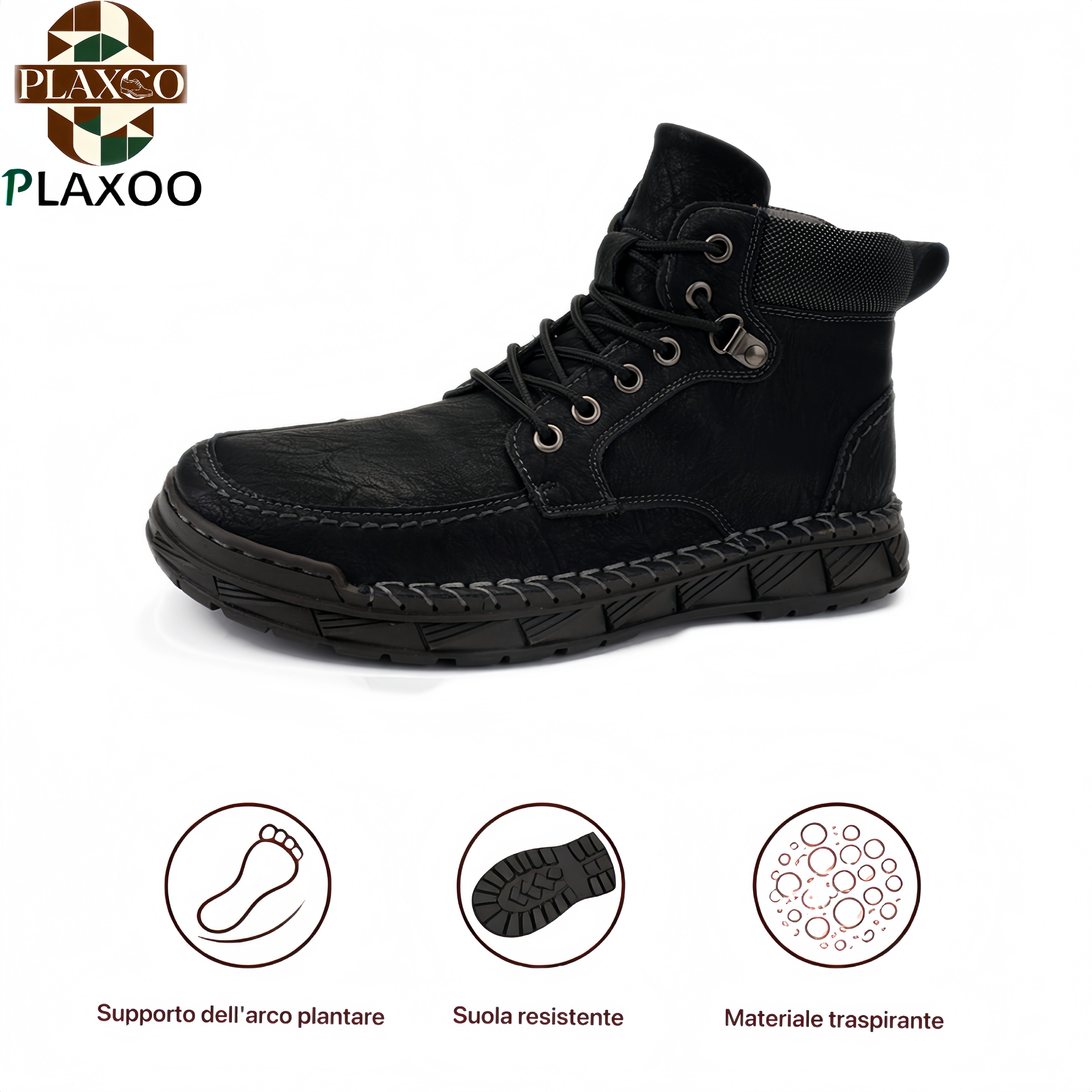 Plaxoo® | 🎁 Ricevi un paio di calzini in omaggio del valore di 20 €! | Stivaletti ortopedici unisex 👞 Supporto ergonomico dell'arco plantare, suola antiscivolo, estremamente comodi da indossare!