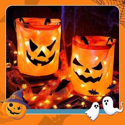 Halloween-i világító tökös táska
