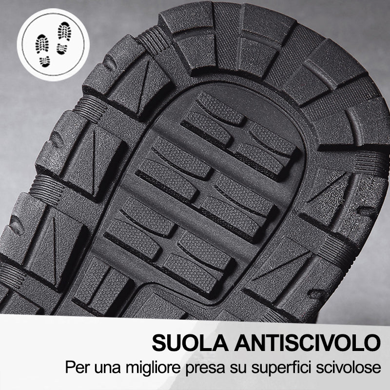 Plaxoo® | Offerta limitata: 50% di sconto!Stivali alti in pelle vera, unisex per uomini e donne!Sono scarpe ortopediche con supporto plantare ergonomico, suola antiscivolo e comodissime da indossare!
