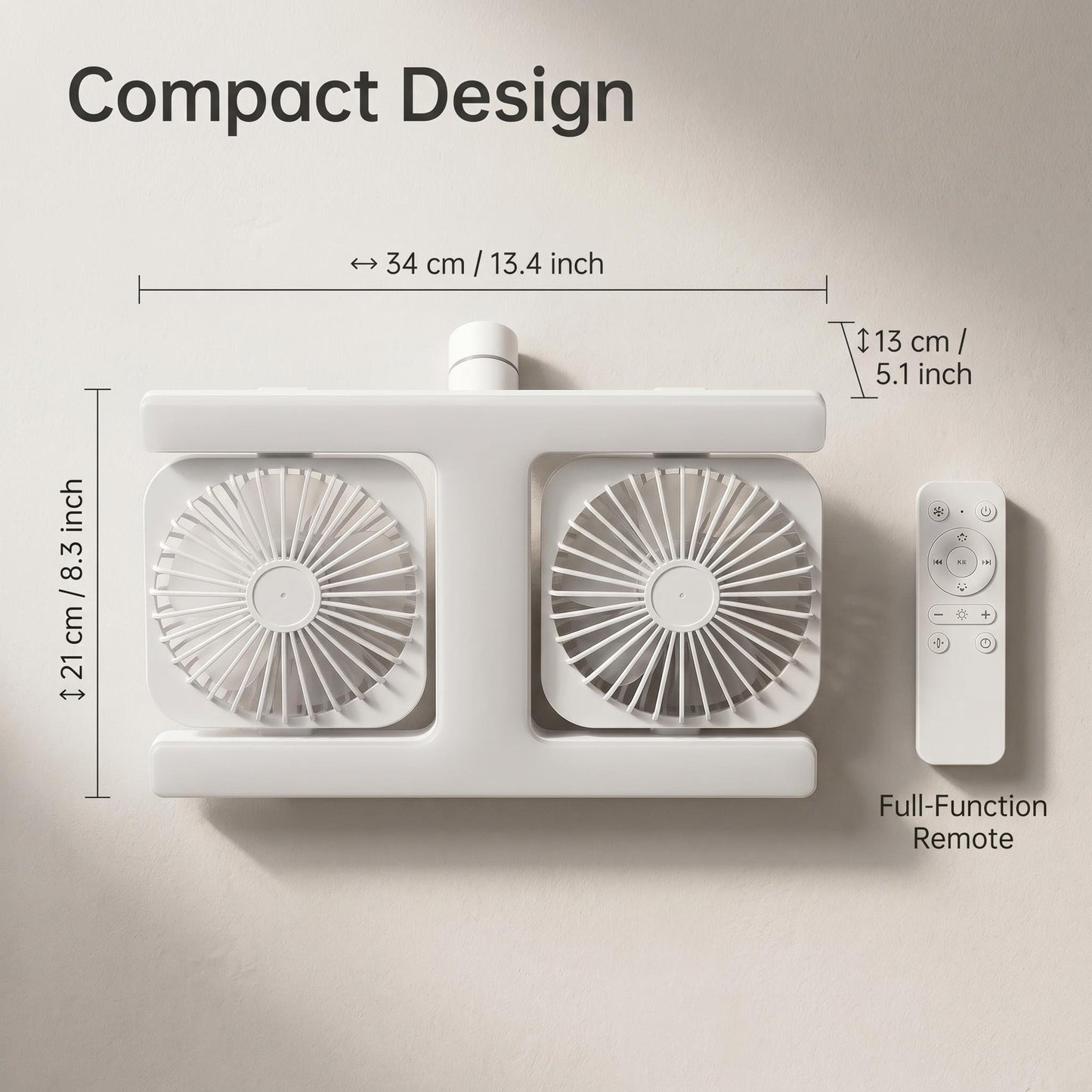 🔥50% Kedvezmény🏷️💡 Modern 2 az 1-ben LED-es mennyezeti ventilátor-lámpa – távirányítóval, két független ventilátorfejjel 🌀