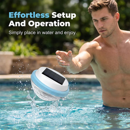 🏊‍♂️☀️ Napenergiával működő, úszó LED-es medencevilágítás 💡🌙✨