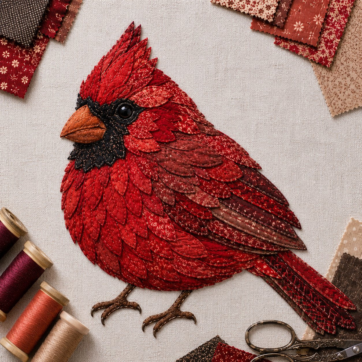 Komplet za 3D ptico patchwork tehniko | BIRDKIT