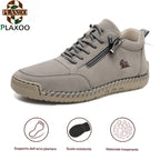 Plaxoo® | Offerta limitata: 50% di sconto!Stivali alti in pelle vera, unisex per uomini e donne!Sono scarpe ortopediche con supporto plantare ergonomico, suola antiscivolo e comodissime da indossare!