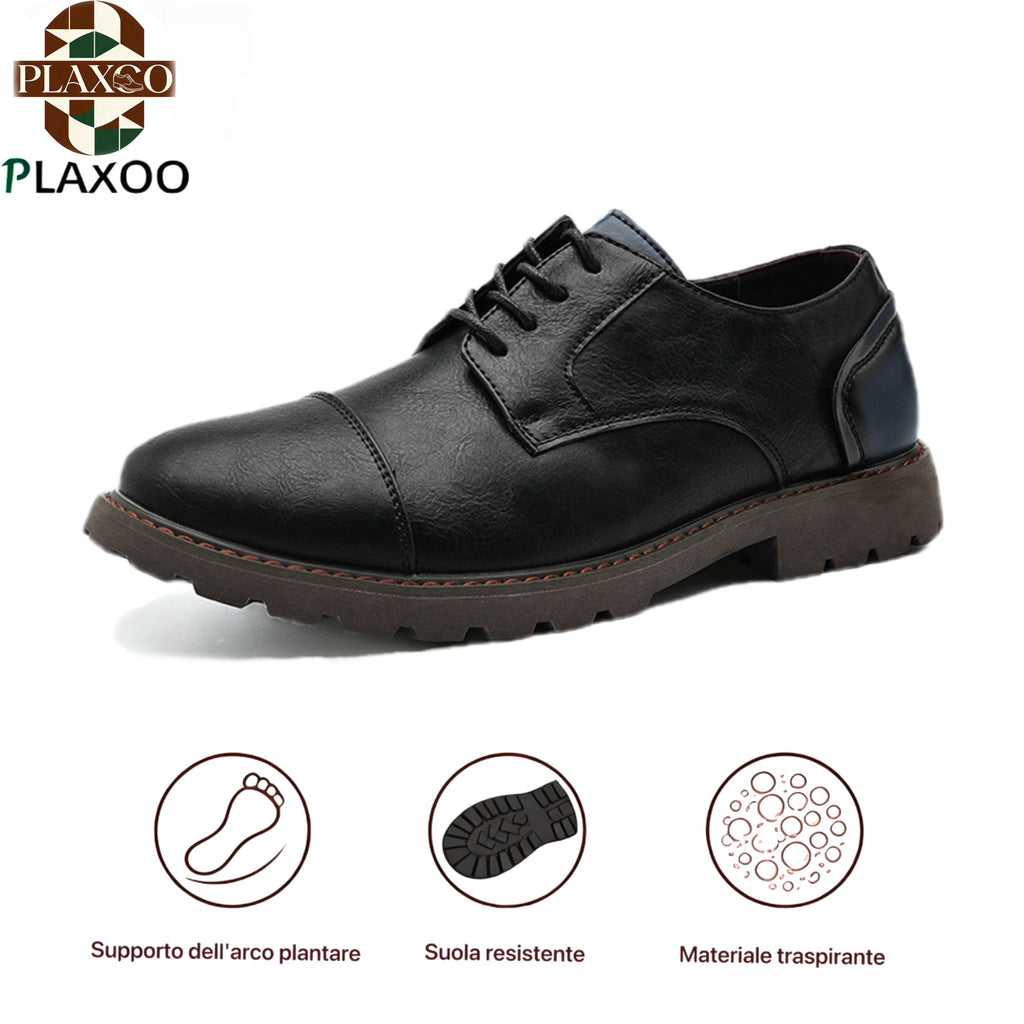 Plaxoo® | (sconto del 50% + calzini omaggio del valore di 20 €) Scarpe casual in vera pelle 🥿 | Suola spessa e antiscivolo, supporto dell'arco plantare, resistenti.