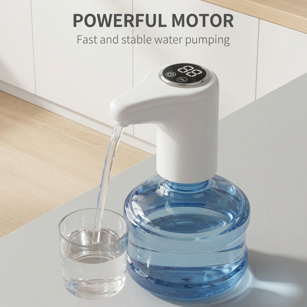 🔥50% Kedvezmény🏷️💧 Egygombos automatikus vízszivattyú, ⚡ Type-C töltéssel, 🔇 csendes működéssel – otthonra, irodába