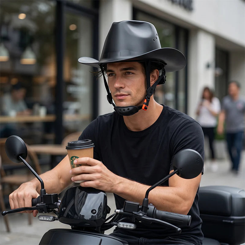 ⛑️ Védje fejét stílusosan – Masszív biztonsági cowboy sisak – Utánvétes 🛡️💪