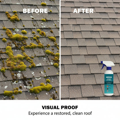 🌿 Mohát és algákat eltávolító spray különböző típusú tetőkhöz 🏠