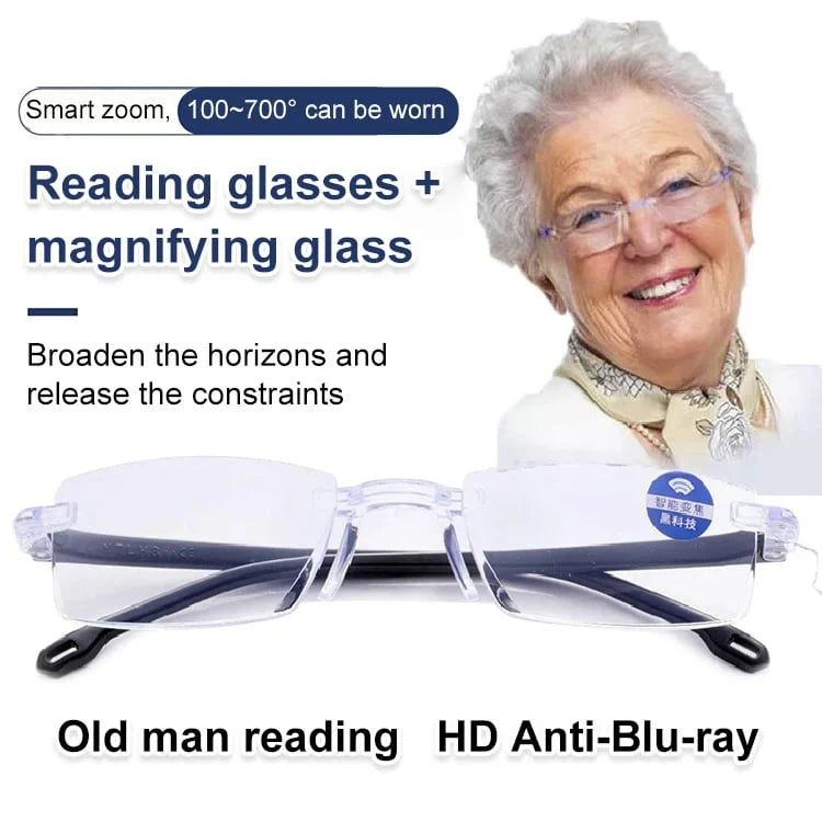 🔥1+1 ingyenes🔍 Több színben kapható 🌈👀 Közelre és távolra is éles látás | Öntérfókuszú olvasószemüveg👓