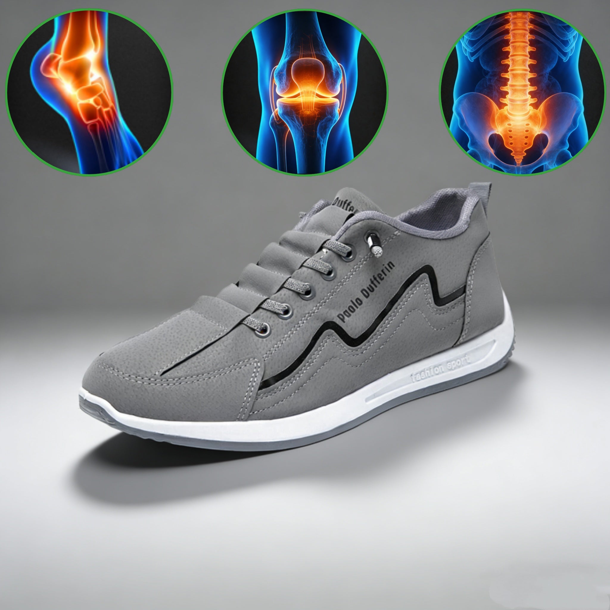 Plaxoo® |  Calzini omaggio del valore di 20 €! | Scarpe sportive ortopediche unisex 👞 Supporto ergonomico dell'arco plantare, suola antiscivolo, estremamente comode da indossare!