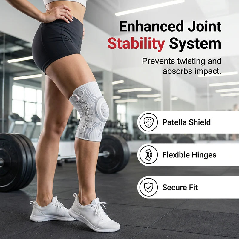 🔥50% Kedvezmény🏷️📏Több méretben kapható🦵 Intelligens Térdvédő – Állítható Kompresszió, 💪 ütéscsillapító gélgyűrűvel, 🌬️ légáteresztő anyagból