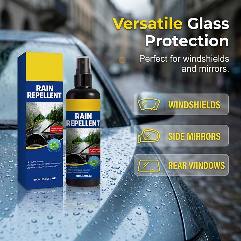 “1+1 ingyen 🎁✨”💧 Kristálytiszta víztaszító szélvédő-spray, 🚗 hidrofób bevonattal, 🌧️ heves esőben is tiszta kilátás – 100 ml